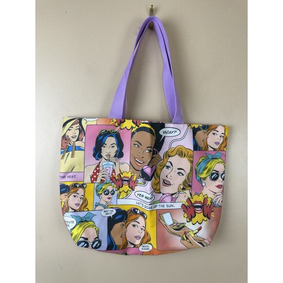 Estée Lauder Handbags - Estee Lauder "Let's Soak Up The Sun" Print Makeup Tote Bag with Strap